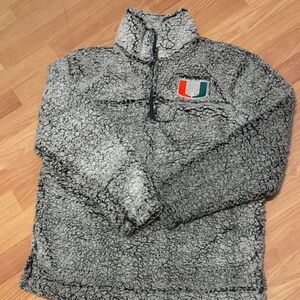 Gray Sherpa Quarter-Zip Sweater